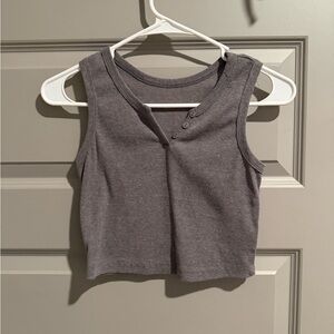 Gray Crop Top